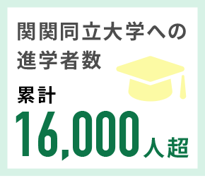 関関同立大学への進学者数 累計16,000人超